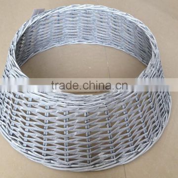 wicker or iron garden baskets