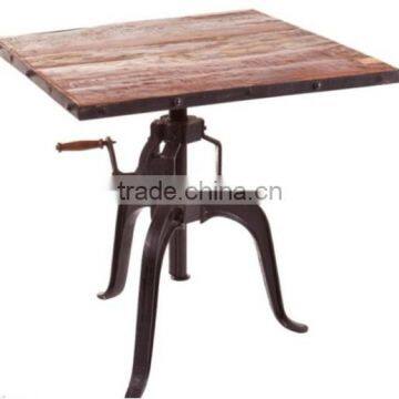 Industrial squar Crank Table, Industrial Cafe Table Furniture