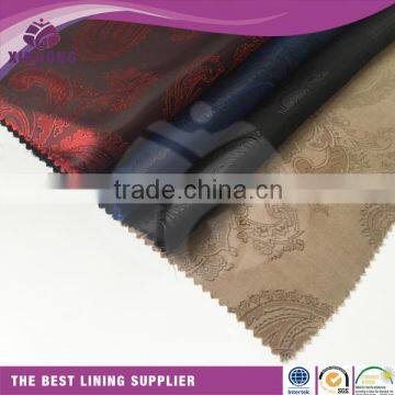 high quality paisley jacquard lining fabric/polyester viscose suit lining fabric