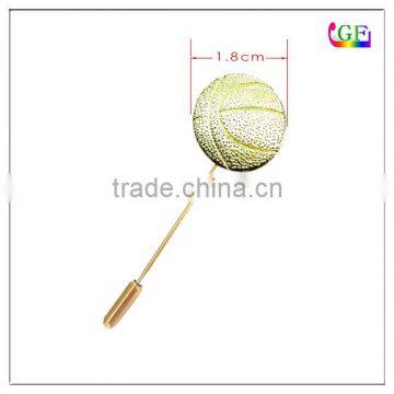 Metal basketball collar stick pin