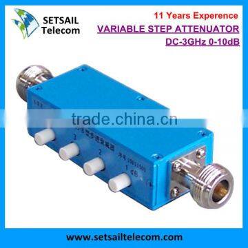 DC-3GHz 0-10dB N female RF step variable attenuator