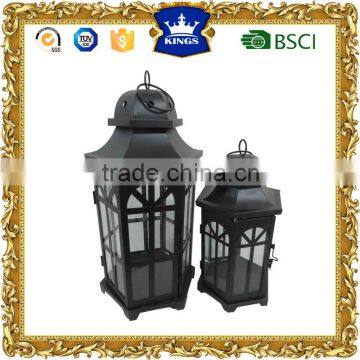 Home garden decoration black moroccan metal candle lanterns