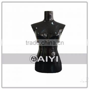 mini black glossy 1/2 half torso mannequin