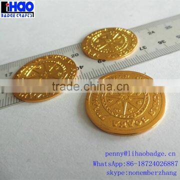 Zinc Alloy Metal Custom Cheap Replica Coins,round Metal Souvenir Coin,3D Embossed Fake Gold Coins photo-3