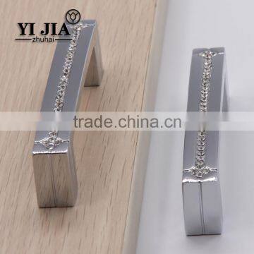 C-shaped Chrome Lever Cabinet Door Pull Handles With Plate photo-2