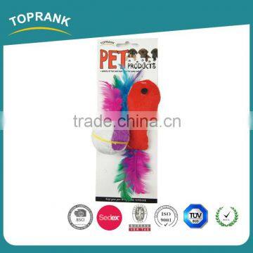 Plastic Cute animal cat toys with catnip made in China
