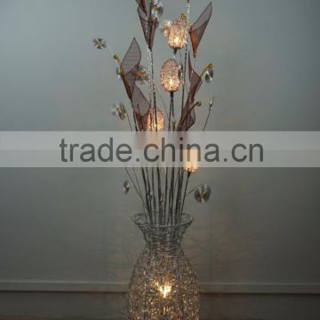 Fancy High Quality Flower Vase Modern Floor Lamp Standing Aluminum Lamp / Light