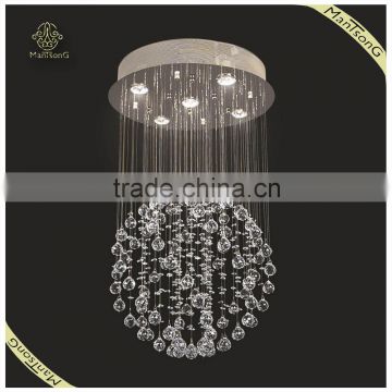 Modern Design Big Hanging Crystal Project Light, GU10 Decorative Ceiling Lamp