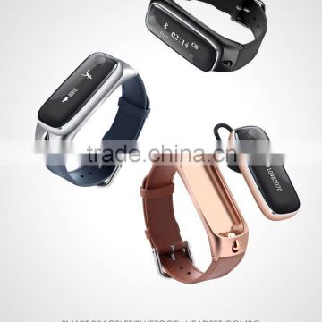 Hot sales fashion multifunctional health management smart bracelet Bluetooth with headset combo