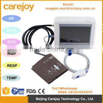 2016 New 7 Inch Patient Monitor 6 parameter optional ETCO2 infant Spo2 sensor with CE certificate