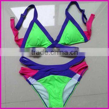 Wholesale 2015 New Sexy Women Bandage Strappy Bikini Set Mature Women Swimwear Push-up Padded Swimsuit photo-3
