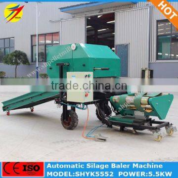 Farm using grass hay trusser machine with large capacity