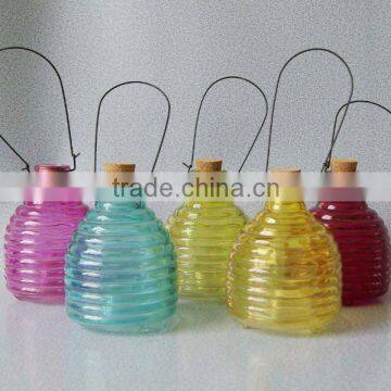 beautiful colored glass wasp catcher