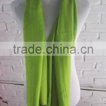 Green elegant silk scarf woman accessories made in Vietnam