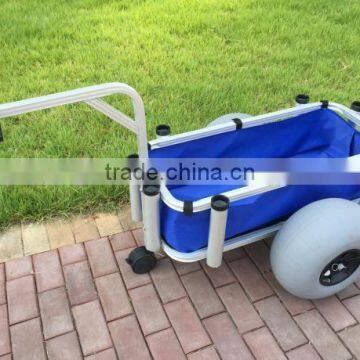 TC2023 Aluminum light wegith with balloon wheels fishing trolley