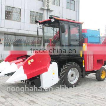 3-rows Nonghaha corn /maizeharvester,sweet corn harvester, self-propelled corn harvester, high working efficiency corn harvester