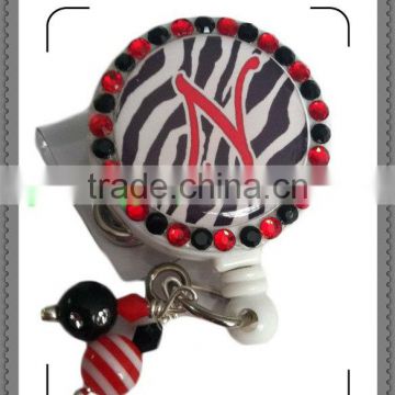 crystal ID Badge Reel,rhinestone yoyo clip