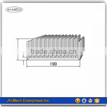 Long teeth anodized aluminum heat sink in 190*80 cm