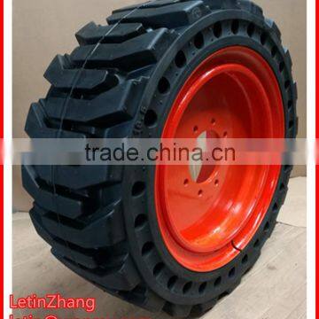 Factory Price High Quality Skid Steer Solid Rubber Tires WithRim 10x16.5 30x10-16 For Trailers Manufacturer With Long Warranty photo-2