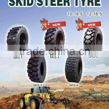 Chinese skid steer wheel barrow tire 10-16.5 12-16.5 wholesale tire15-19.5 11L-16