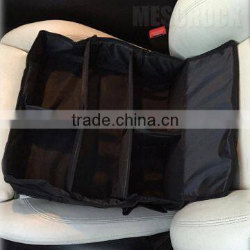 Folding Car Seat Organizer With Adjustable Compartments Backseat Storage Organizer Front Seat Car Organizer photo-2