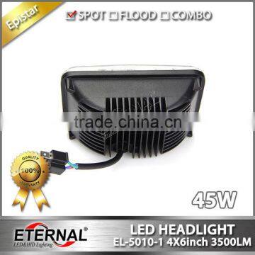 4x6in 45W High Power Sealed Dual Beam 4x4 Truck Trailer Vehicles High Power Driving Led Headlight Headlight Replacement photo-2