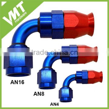 AN6 AN8 AN10 AN12 90 DEGREE Red Blue PTFE Hose End Fittings