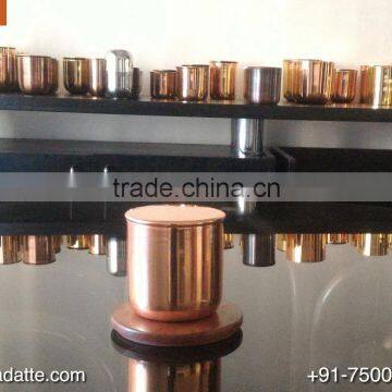 New Design Factory Made Brand Logo Brass Copper Candle Cup photo-2