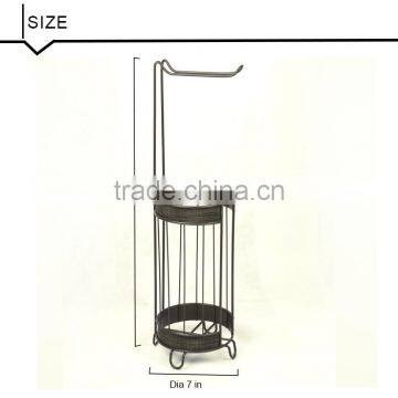 Round Rack, Standing Holder With One Hook, Bronze photo-4