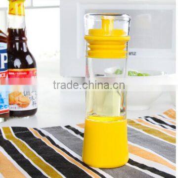 CY129 Pour Brush Store With Non-Clogging Silicone Dual Oil Brush ,Space Saver Cruet, Olive Oil Vinegar Salad Dressing Dispenser photo-5