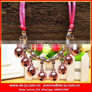 Small Pink Bells Fake Designer Dog Collars