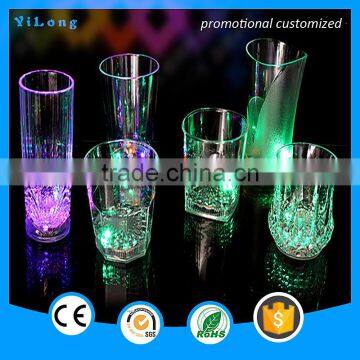 2016 New led cup Multicolor Public Light Magic LED Lighting Cup,Led Glow Champagne plastic with Cheap Price