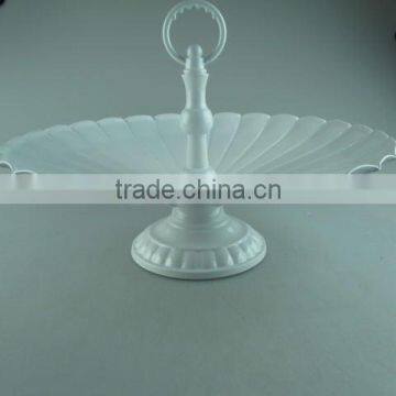 Metal material white cake stand for weeding/daily use