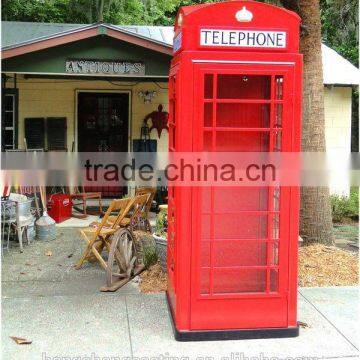 Professional OEM Customized Traditional Metal Antique Red Telephone Booth photo-2