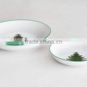 Ceramic Pasta Bowl with Christmas Design