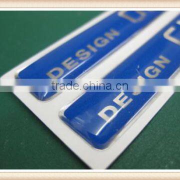 2015 China Manfucture 2 DOMED Design STICKERS Silver on Blue
