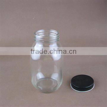 Black Iron Lid Different Size and Different Volume Glass Jar With Lid photo-2