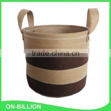 Customized Large Round Colored Felt Laundry Basket photo-3