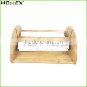 Bamboo table tissue holder /napkin holder Homex-BSCI