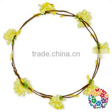 Handmade Flower Wreath Hair Accessories Wedding Rose Flower Garland photo-3