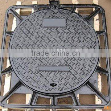 Round square Ductile iron cast iron manhole cover and frame grating EN124 B125 C250 D400