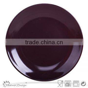 10.5" Round Shape Dinner Plate Cheap Ceramic Stoneware Big Plate Dish photo-6