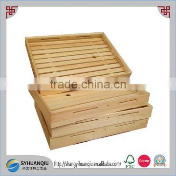 TRAY WOODEN SERVING SQUARE TRAY SERVING FRUIT ,PLATE HOLDER PORTABLE photo-2