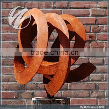 Large Corten Steel Loop Abstract Outdoor Garden Sculpture