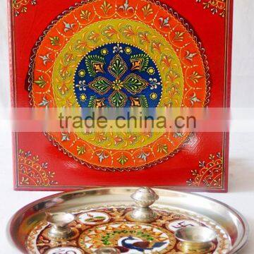 Indian Crafted Hand Painted Wooden Bajot photo-4