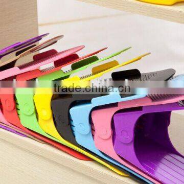 50% Space Saved Household Plastic Adjustable Shoe Stand Racks photo-4