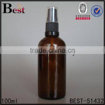 100ml Hot Selling Amber Empty Glass Olive Oil Bottle Pump Screen Printing Personal Care Wholesale photo-4