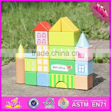 2017 New Design 20 Pieces Model Buildings Kids Wooden Toy Blocks W13A121