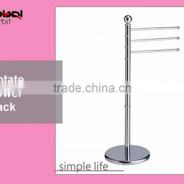 Stainless steel simple style towel rack, bathroom rotate towel hanger