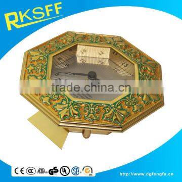 Home Decoration Metal Gold Plated Table Alarm Clock Decor photo-4